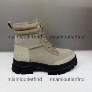 UGG Women’s Combat Boots Lug Sole Suede Lace-Up – New in Box